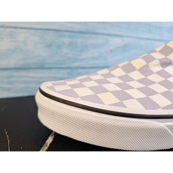 Vans Slip-On Checkerboard Lavender Canvas Shoes-Size 6 - Picture 2 of 16